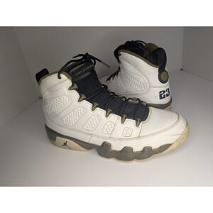 Air Jordan 9 Retro Statue 302370-109 White Black Militia Green Men's Size 10